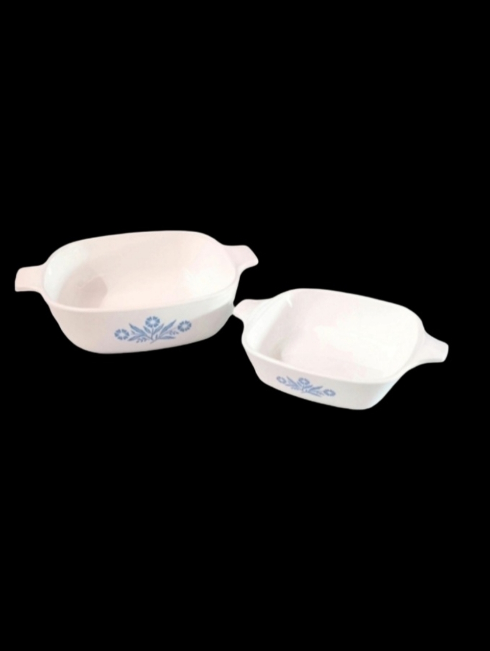 Vintage Corning Ware Corn Flower Blue Floral Design | EUC | Set Of 2